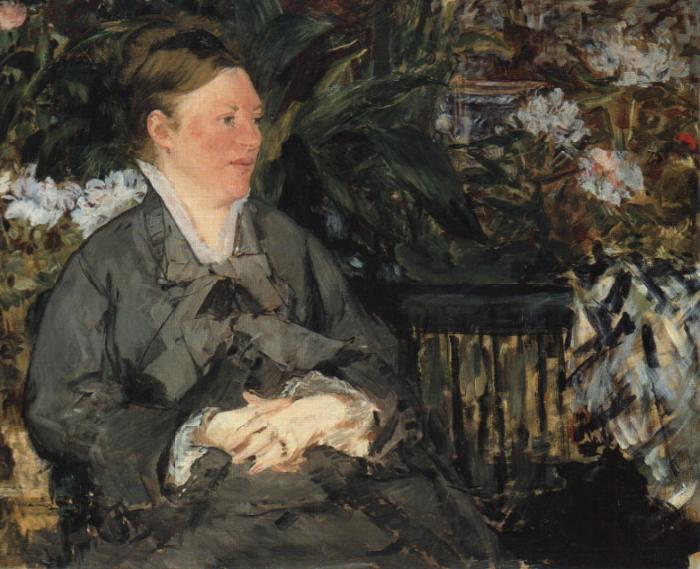 Edouard Manet Mme Manet im Gewachshaus